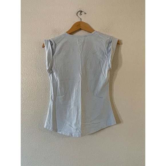 La Vie Rebecca Taylor Womens Ruffled Henley Shirt Top - Picture 3 of 8